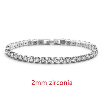 OUTSTANDING Round AAA+ Cubic Zirconia Simulated Diamonds Tennis Bracelets for Women - The Jewellery Supermarket